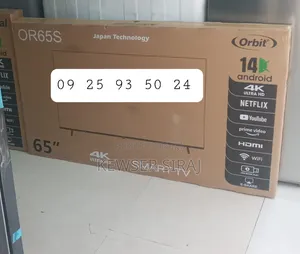 Orbit 65inch Tv Smart Android 14 1.5g Ram 8.Gb Rom