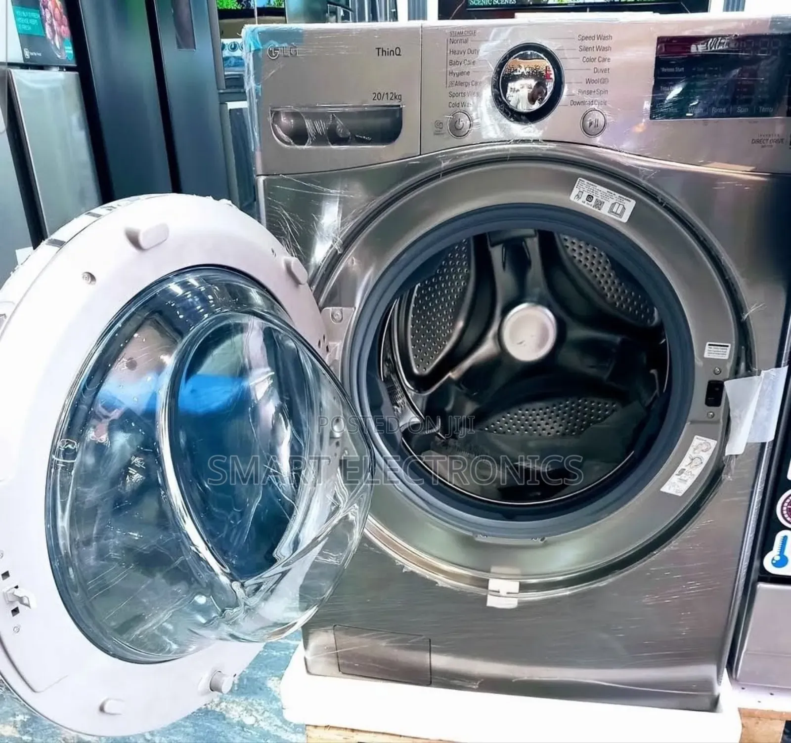 Lg Front-Load Washer and Dryer Combination Unit. It Has a Large