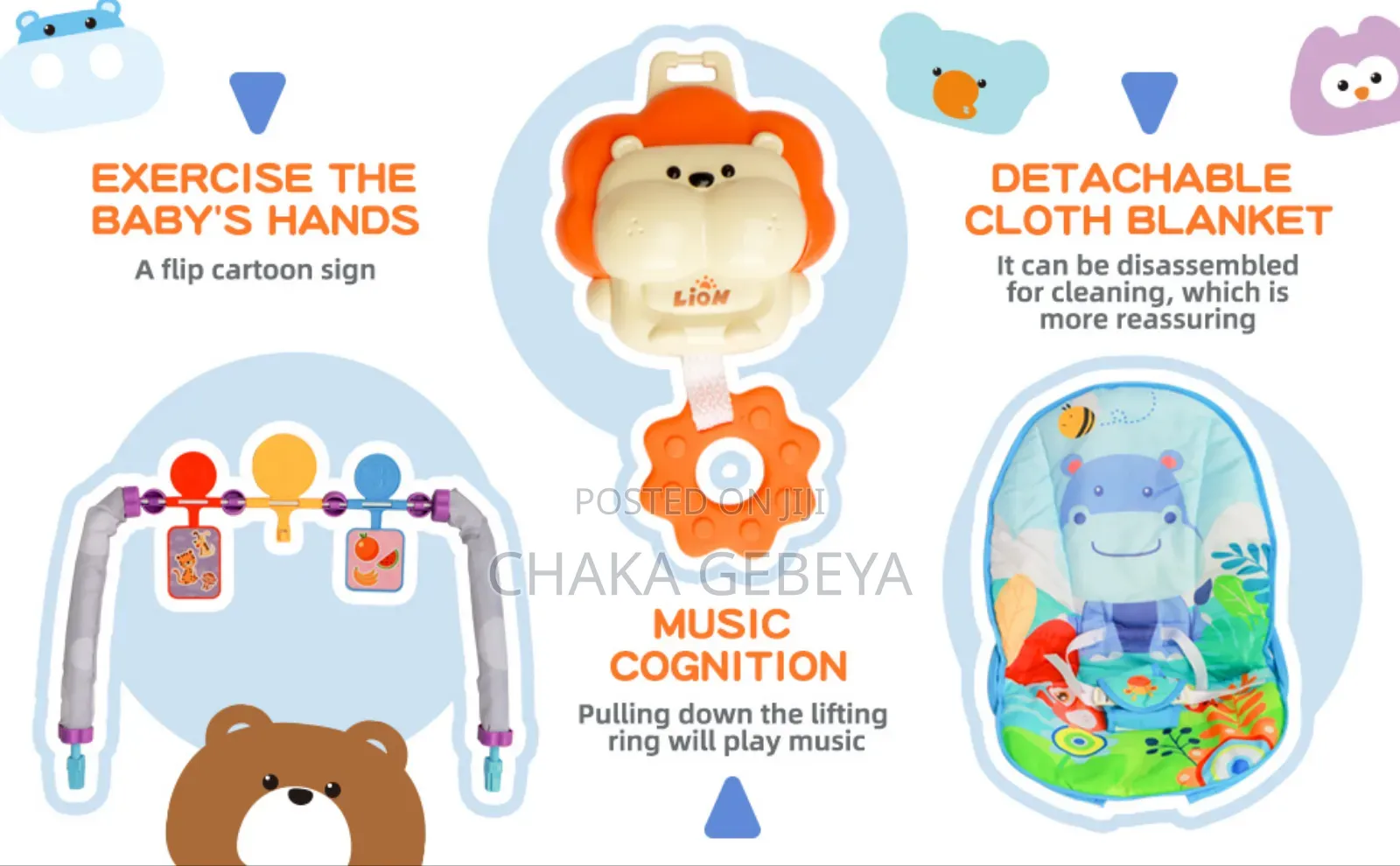 Versatile Baby Seat From Birth to 3 Years -Rocking, Playing Learning