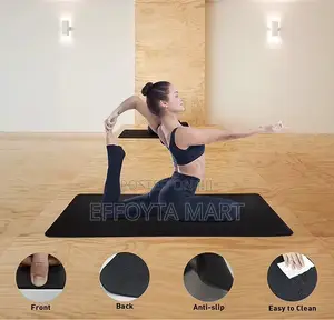 No Slippery 12mm Thick Water Proof Yoga Mat የስፖርት መስሪያ ምንጣፍ