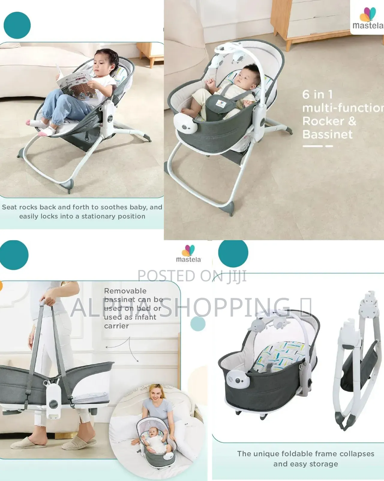 6in1 Baby Bassinet/የልጆች መቀመጫ