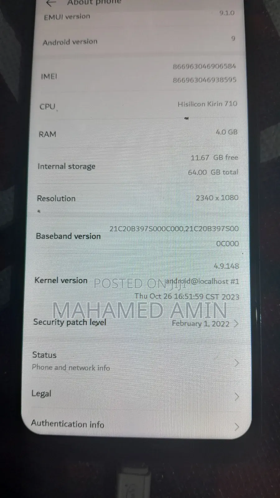 Huawei Y9 64 GB Black