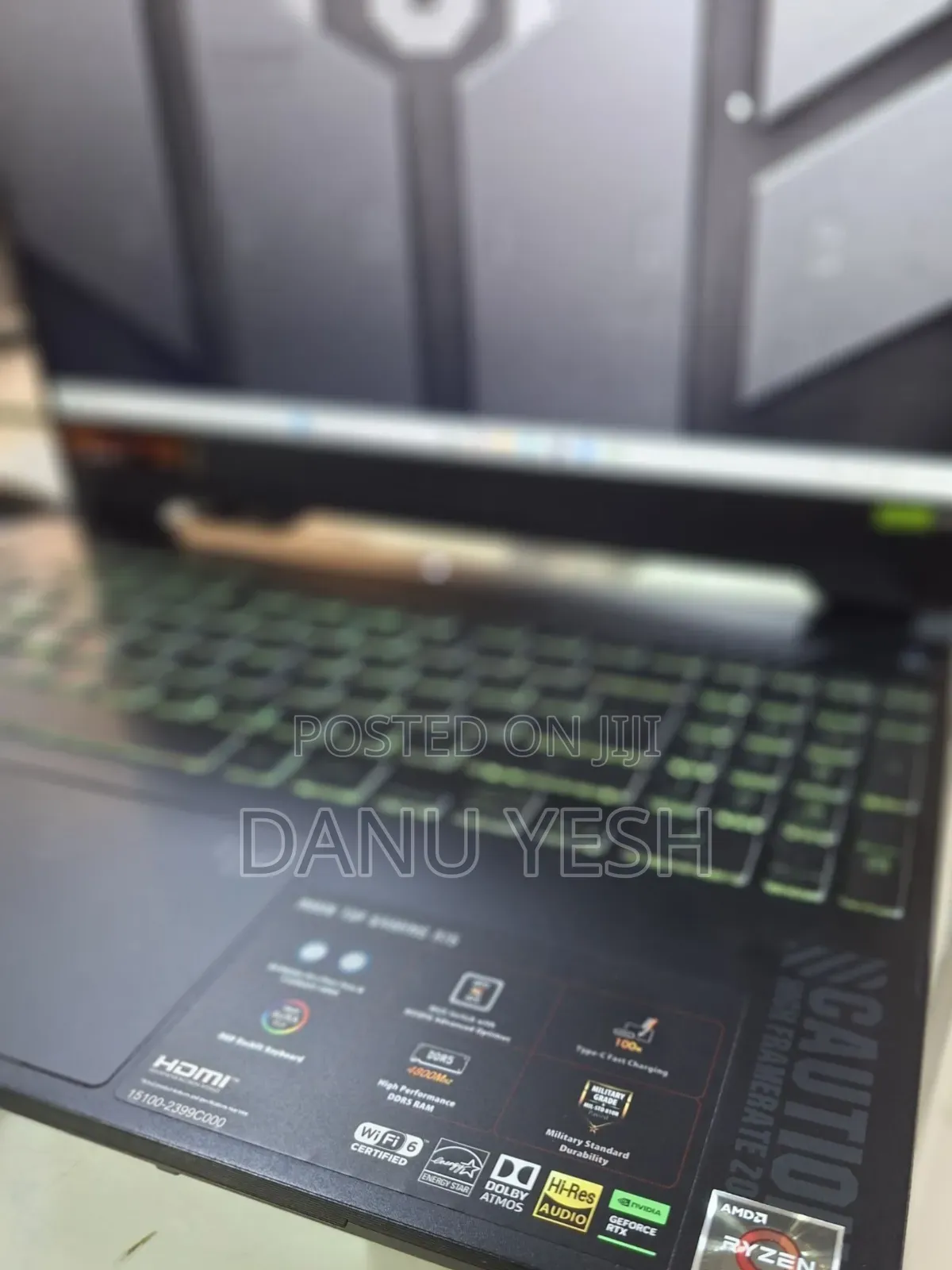 New Laptop Asus TUF Gaming A15 16GB AMD Ryzen 7 SSD 512GB