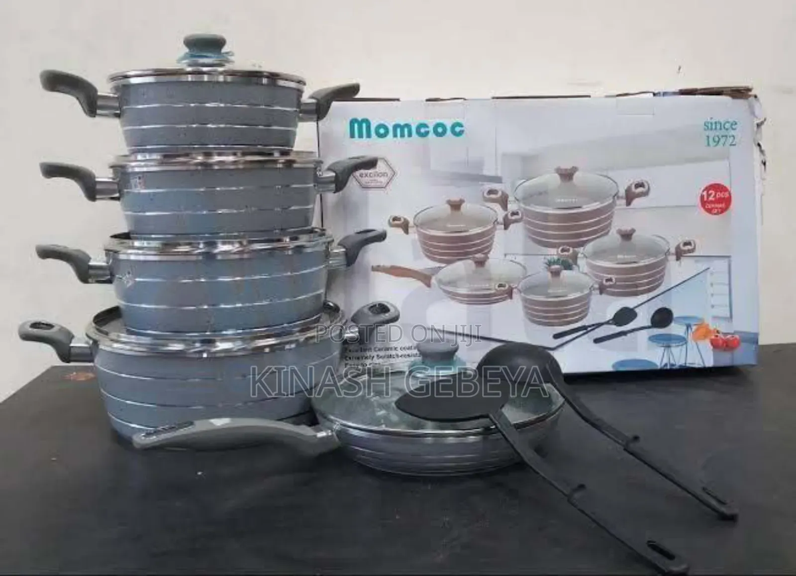 Momcoc 7pcs Granite Cookware