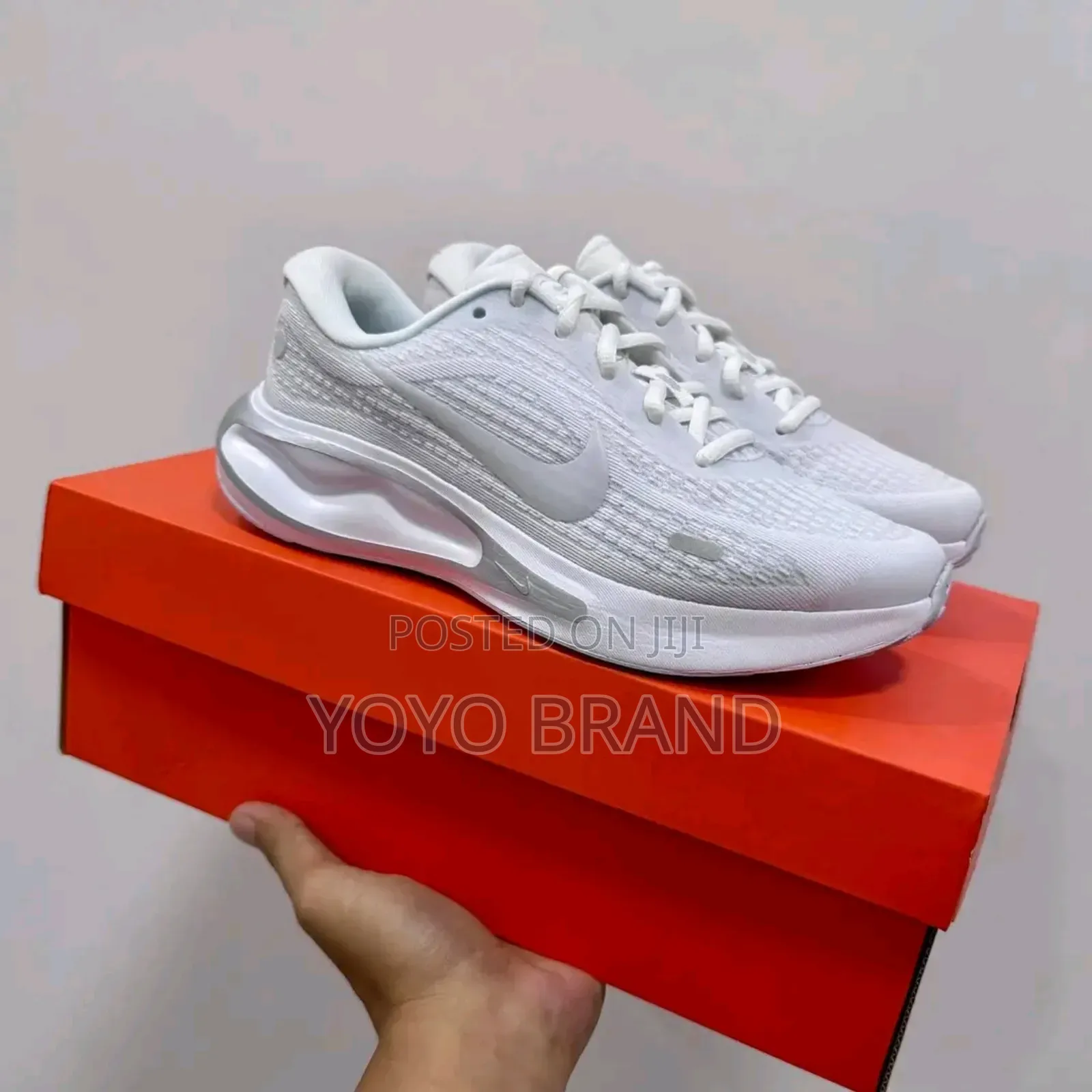 Nike Journey Run Triple White Fashion Shoes