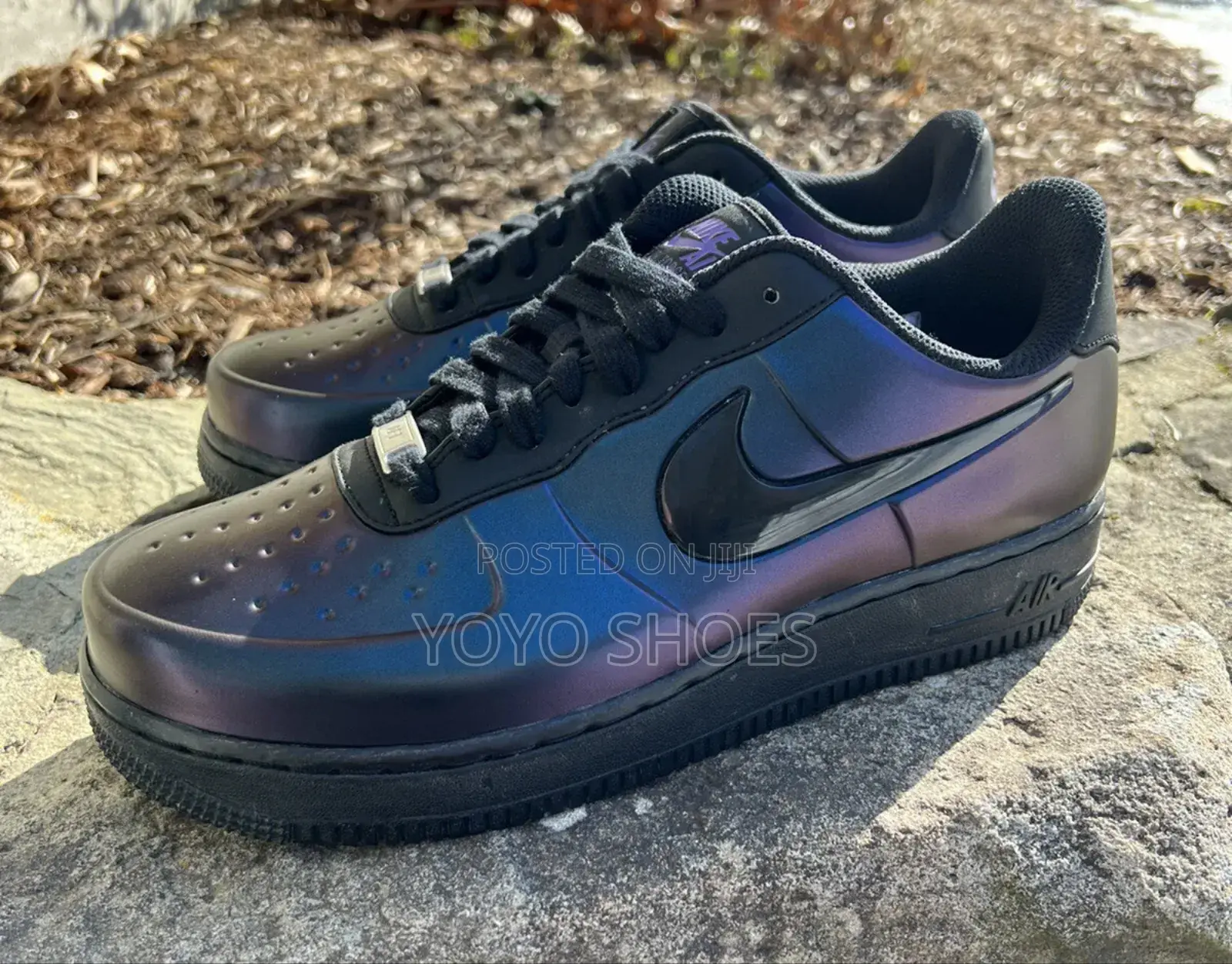Nike Air Force 1 Foam Posite Blue Black Fashion Shoes