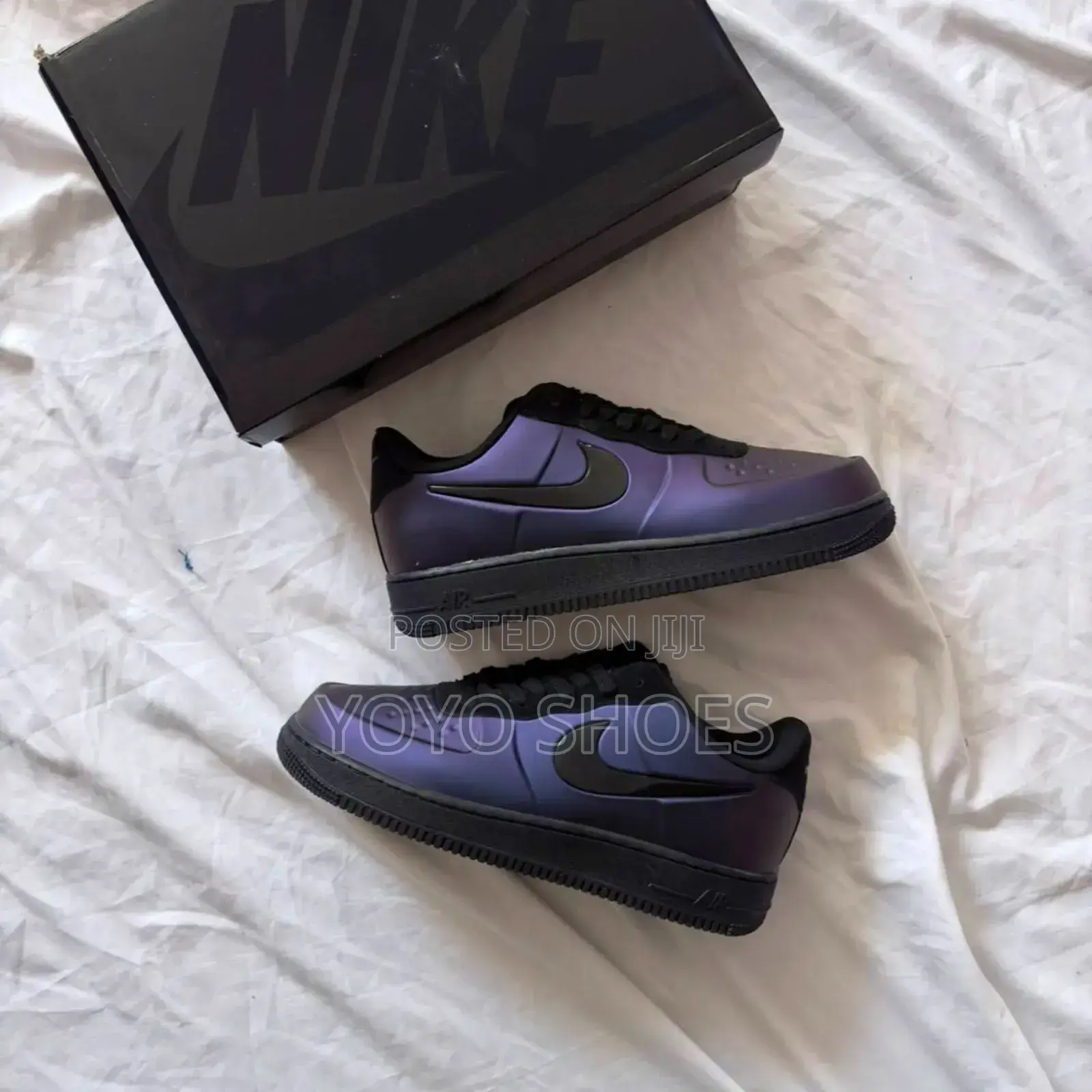 Nike Air Force 1 Foam Posite Blue Black Fashion Shoes