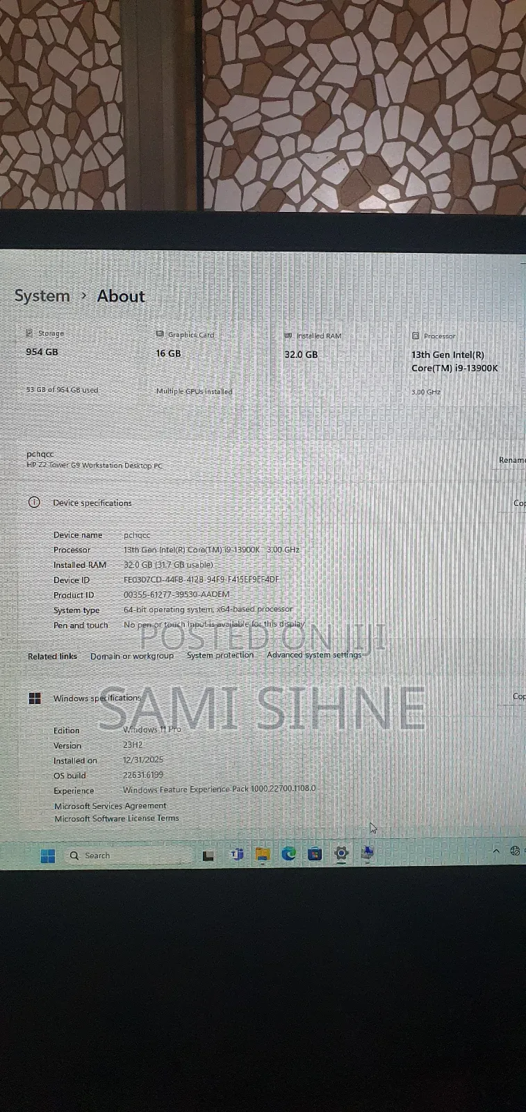 Desktop Computer HP 32GB Intel Core I9 SSD 1T