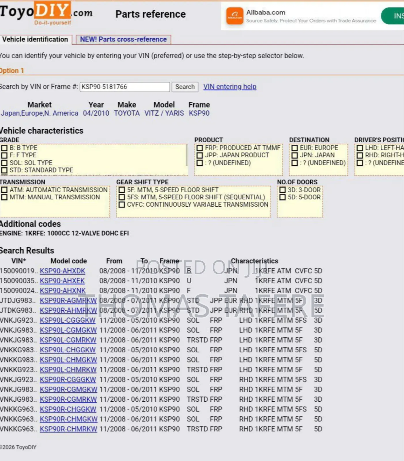 Toyota Yaris 2010 Silver