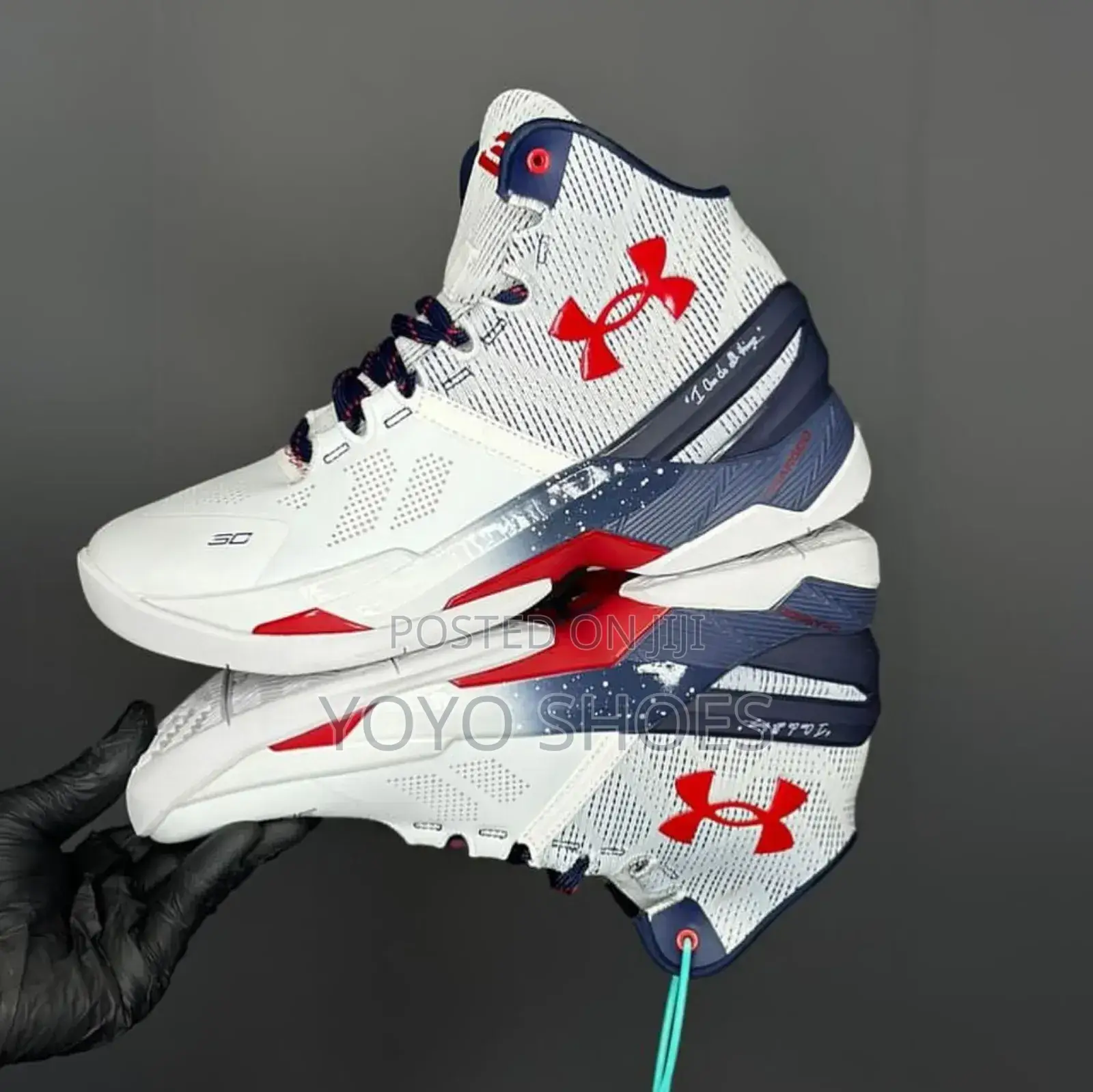 Under Armour Curry 2nm White /Blue Faahion Sneaker