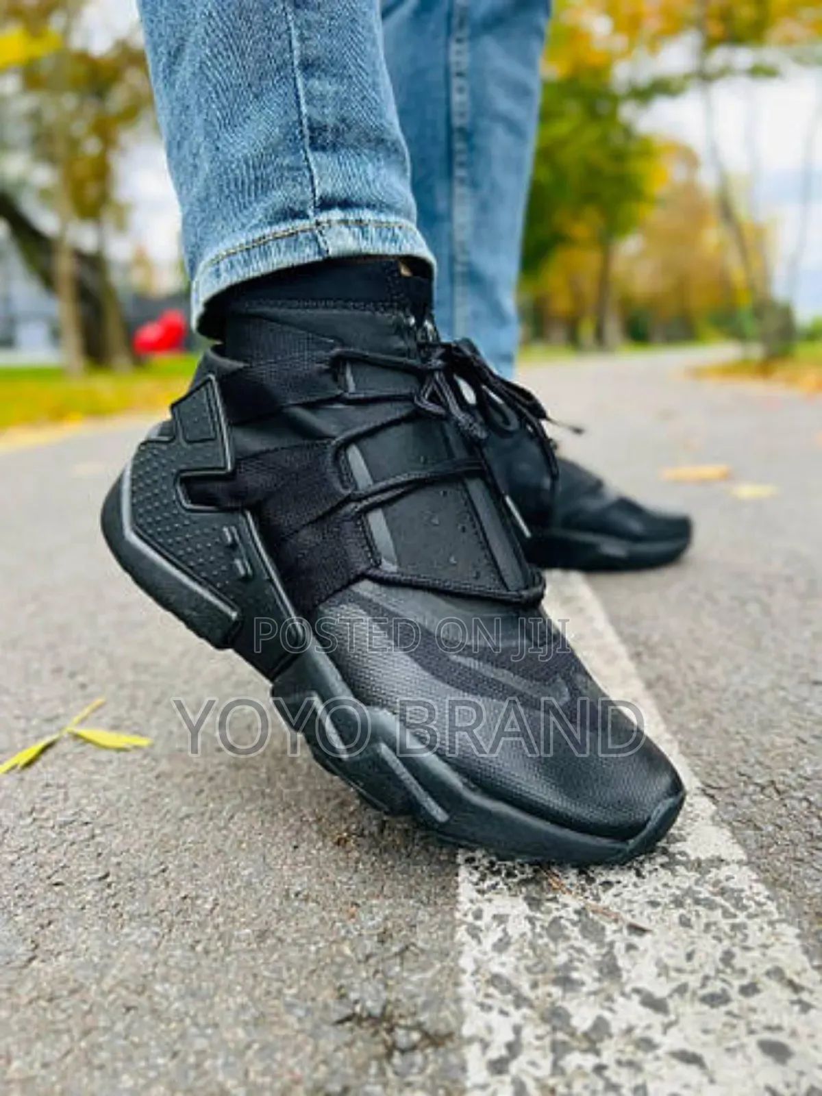 Nike Grip Huarache Triple Black Fashion Boots
