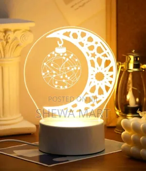 Star Moon 3d Acrylic Night Light, Usb Powered, Suitable for Indoor R