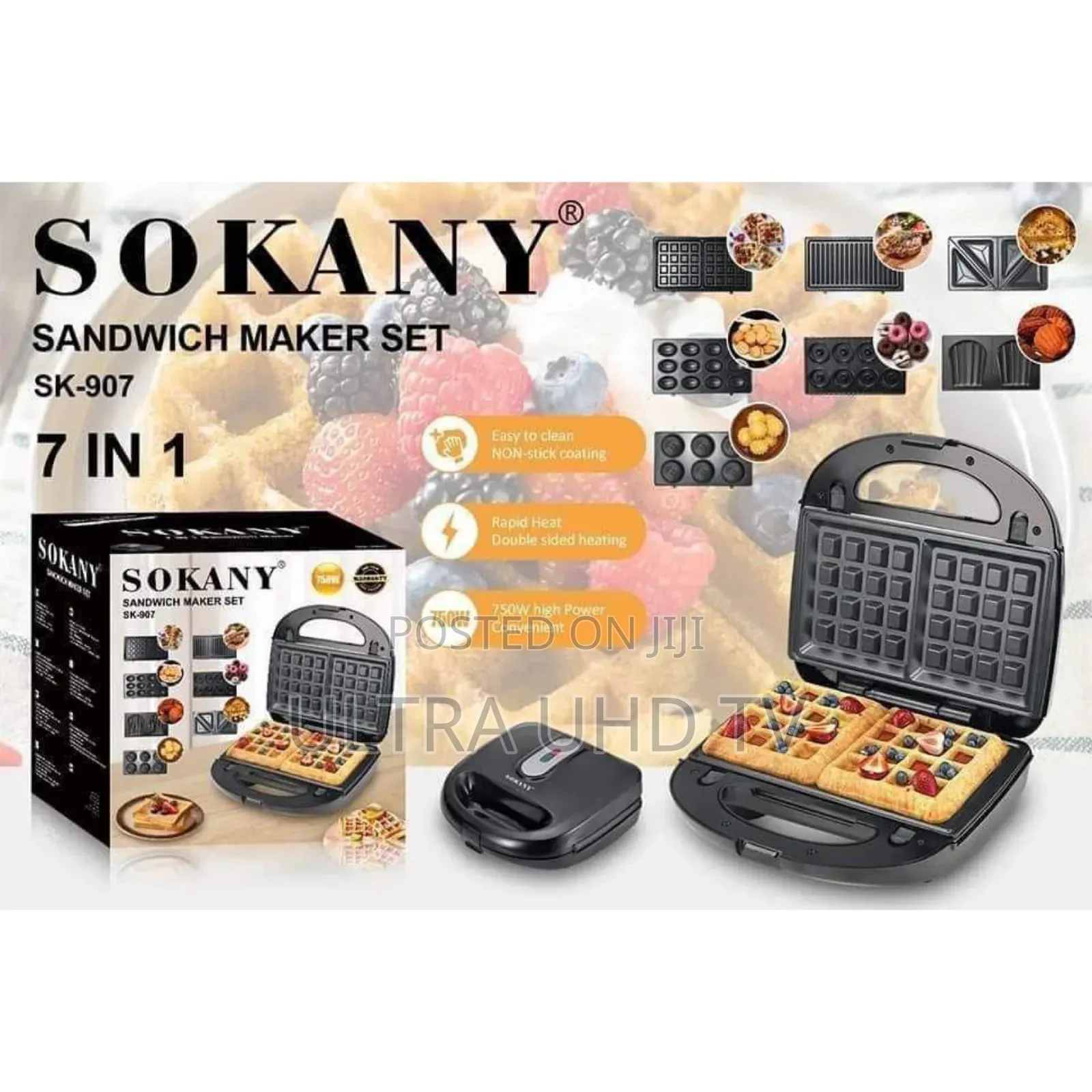 Sokany 7in1 Electric Waffle Maker ➣The Sokany Mini Waffle Maker,