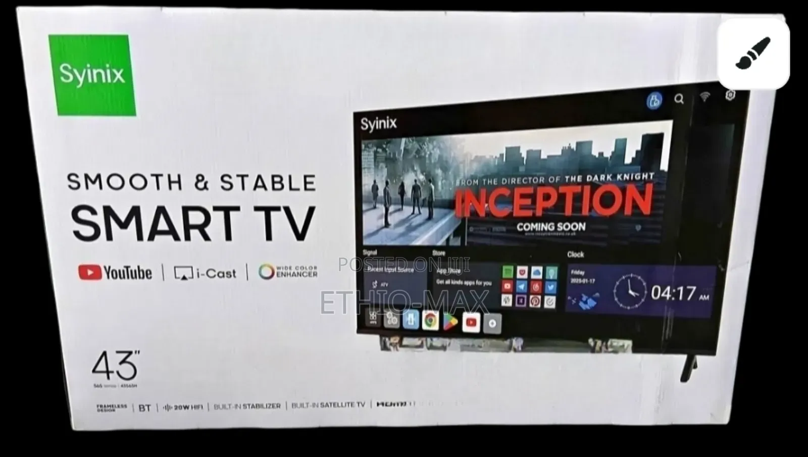 Syinix 43” Smart Android Tv – Smooth Stable Performance | Clear