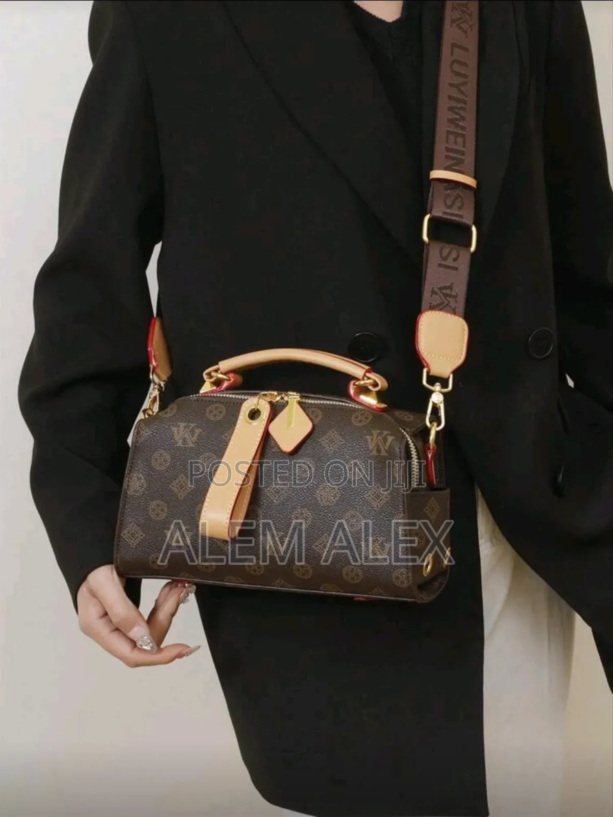 Monogram Pattern Crossbody Bag