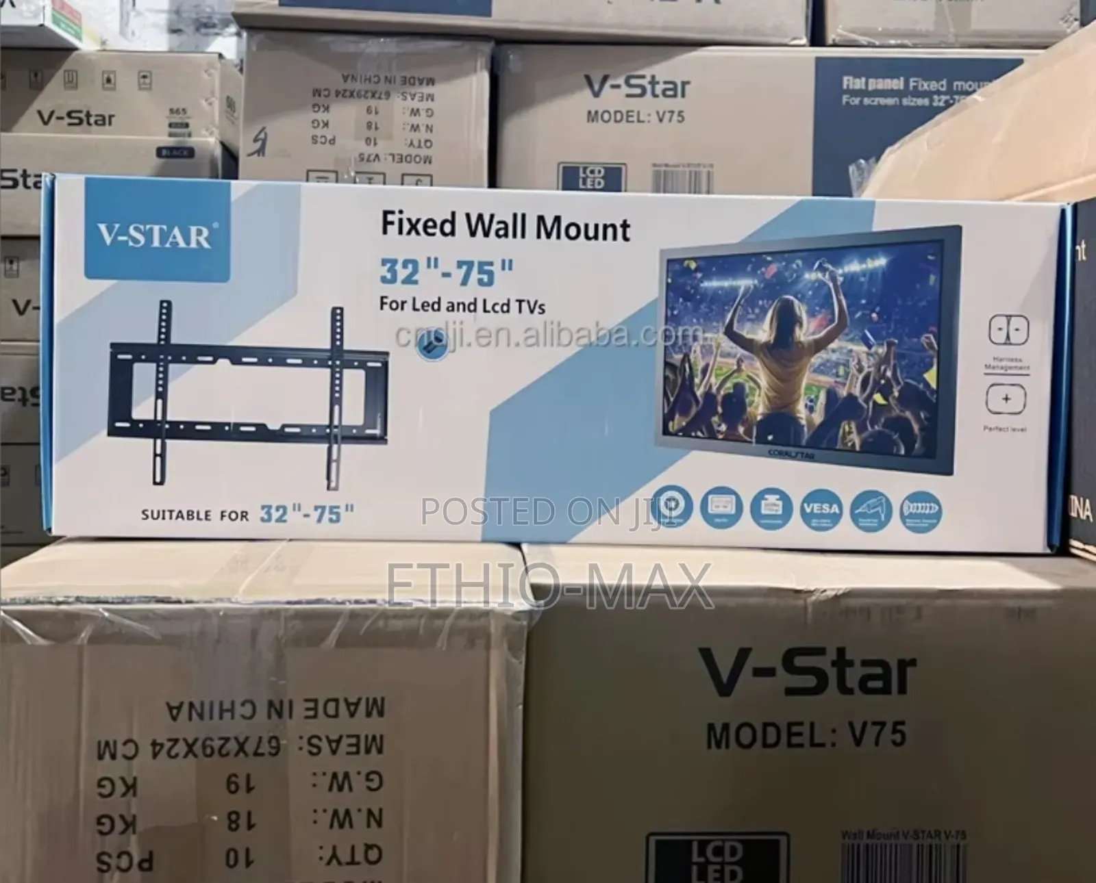 Flat Panel Tv Wall Mount – Fits 32′′–75′′ | Strong Easy Install