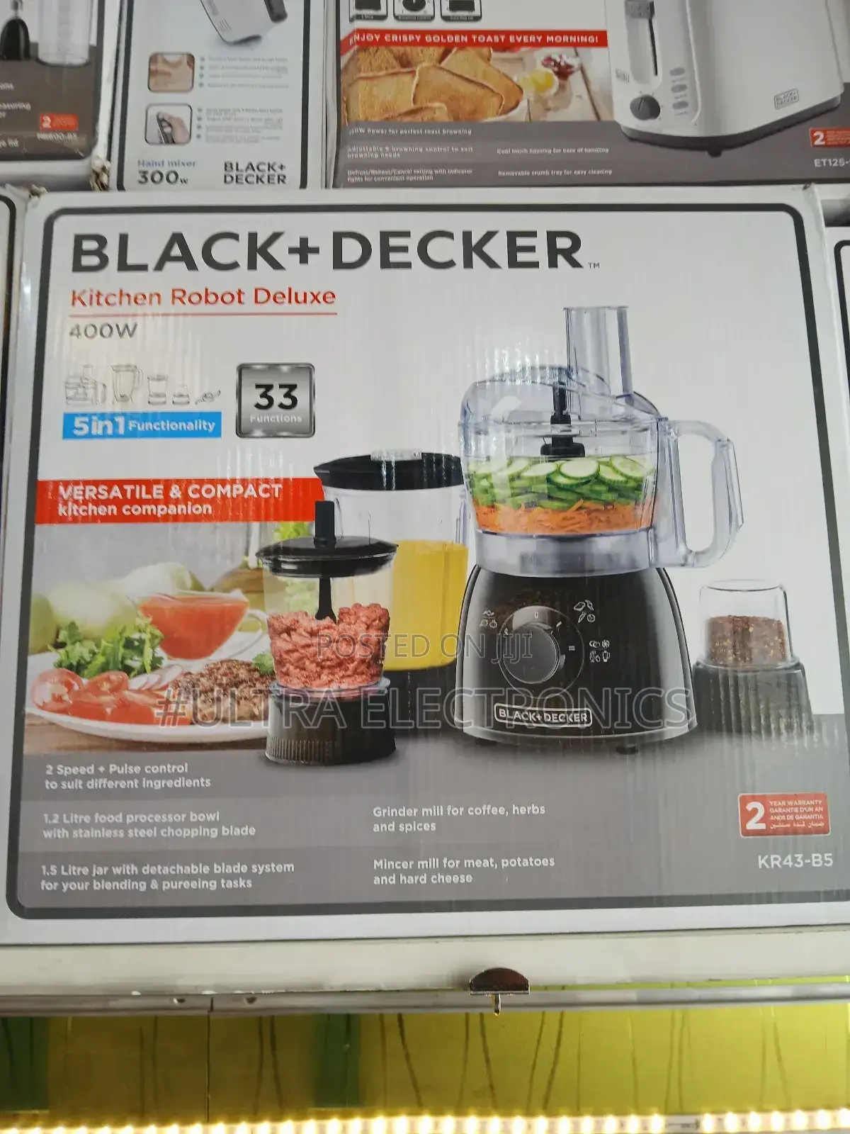 Black+Decker 6-in-1 Food Processor, 600 Watt (Fx650-B5).