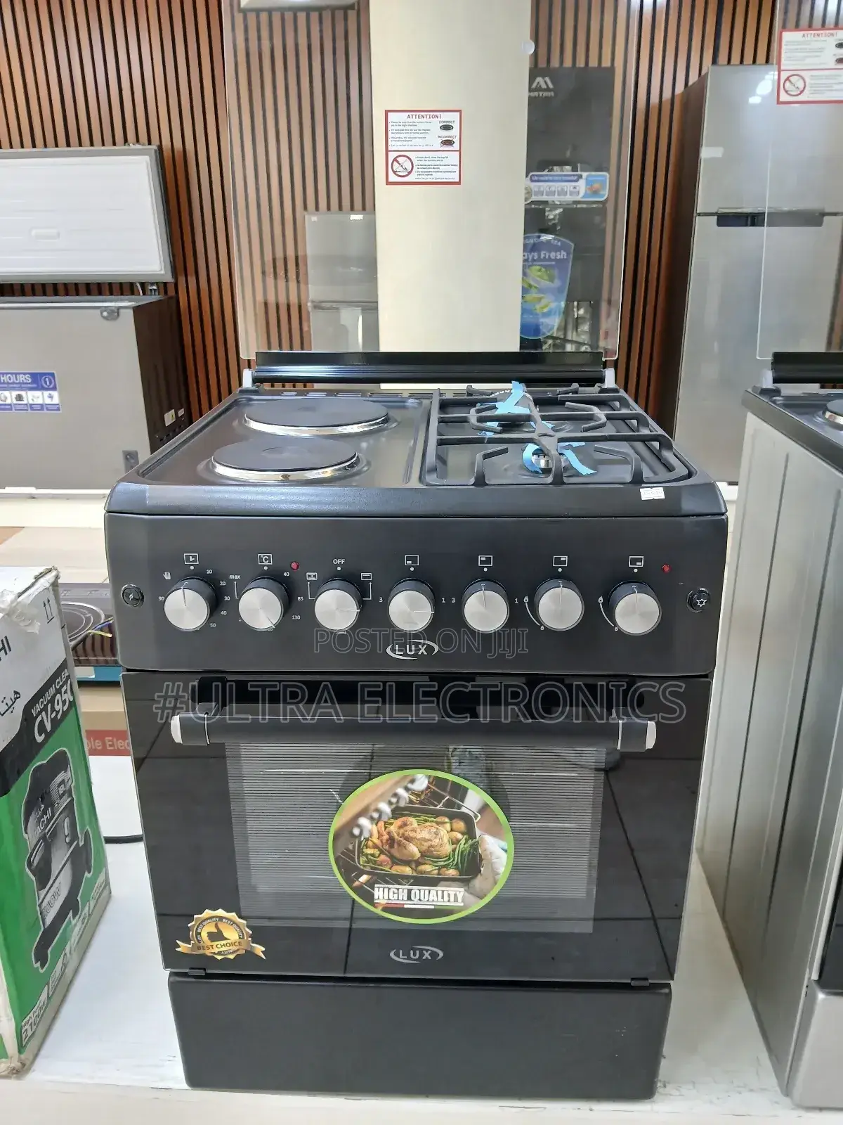 Lux 60x60 Freestanding Oven, a Gas and Electric Cooking Range.