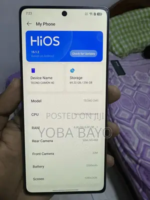 New Tecno Camon 40 256 GB Gray