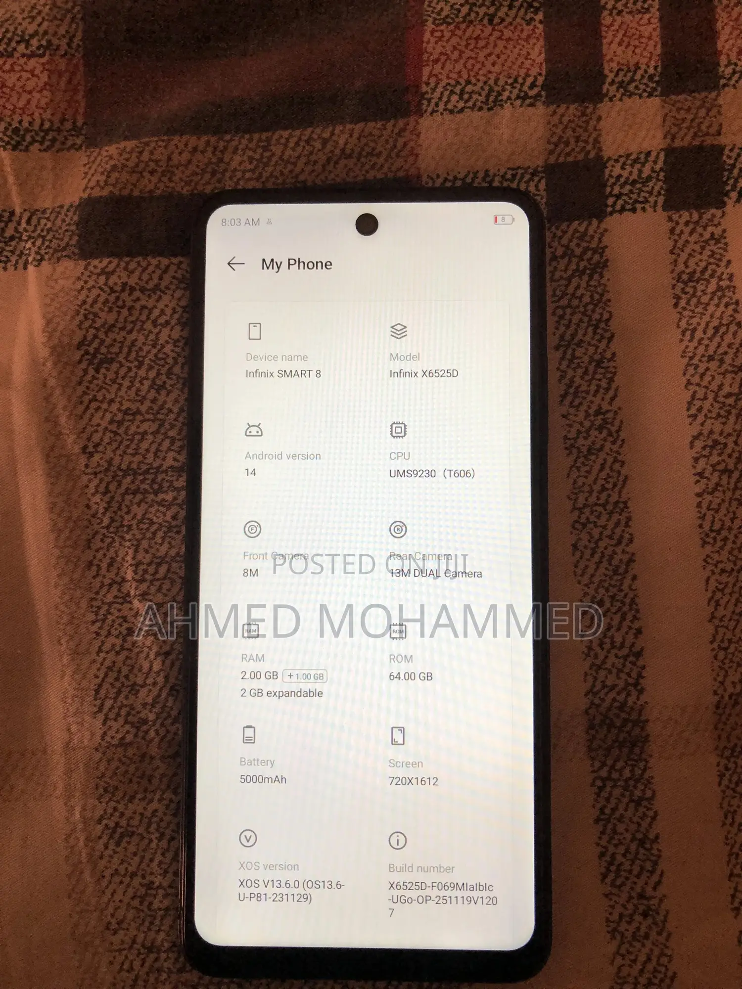 Infinix Smart 8 64 GB Black