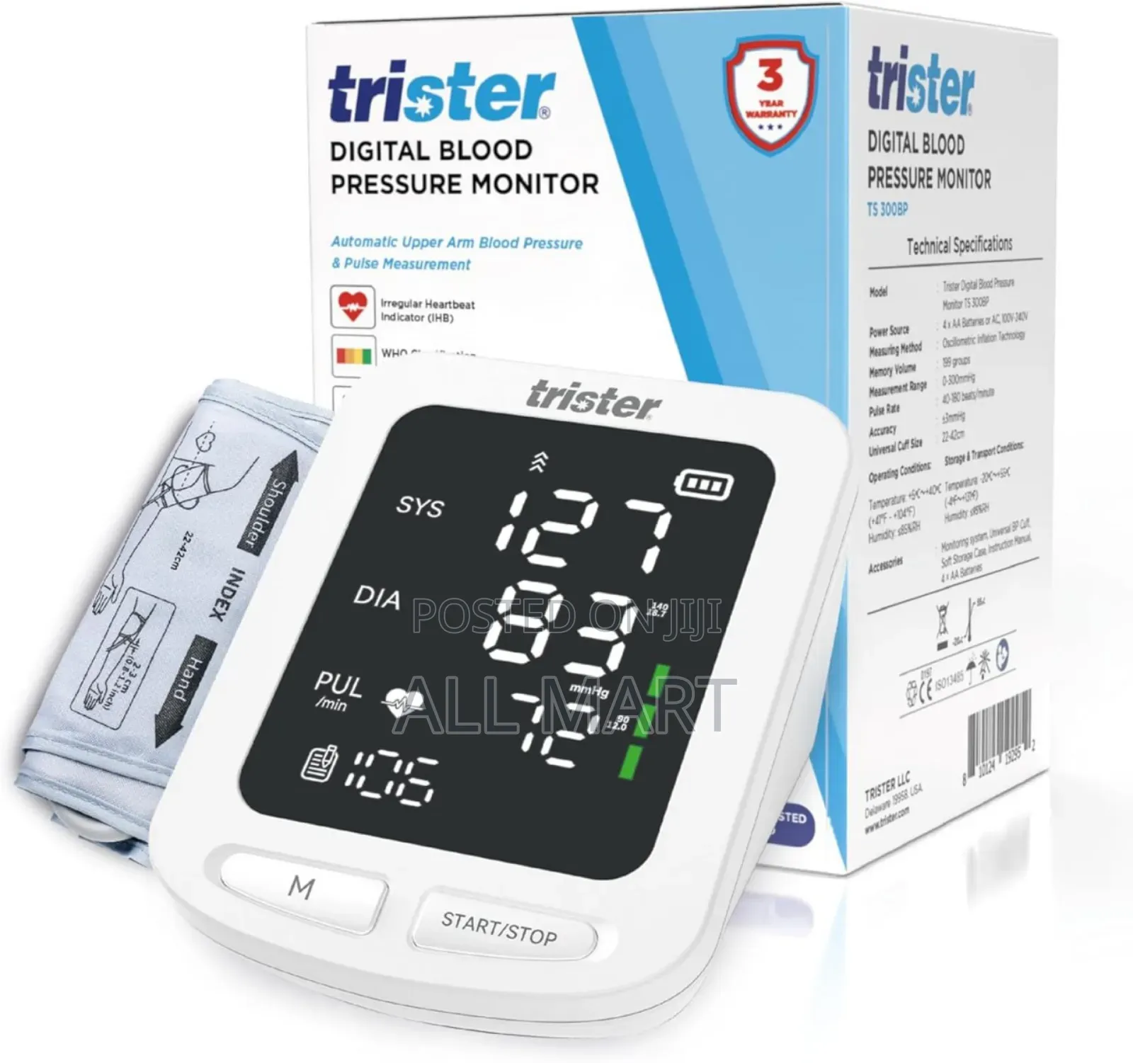 Trister Digital Blood Pressure Monitor Ts 300bp