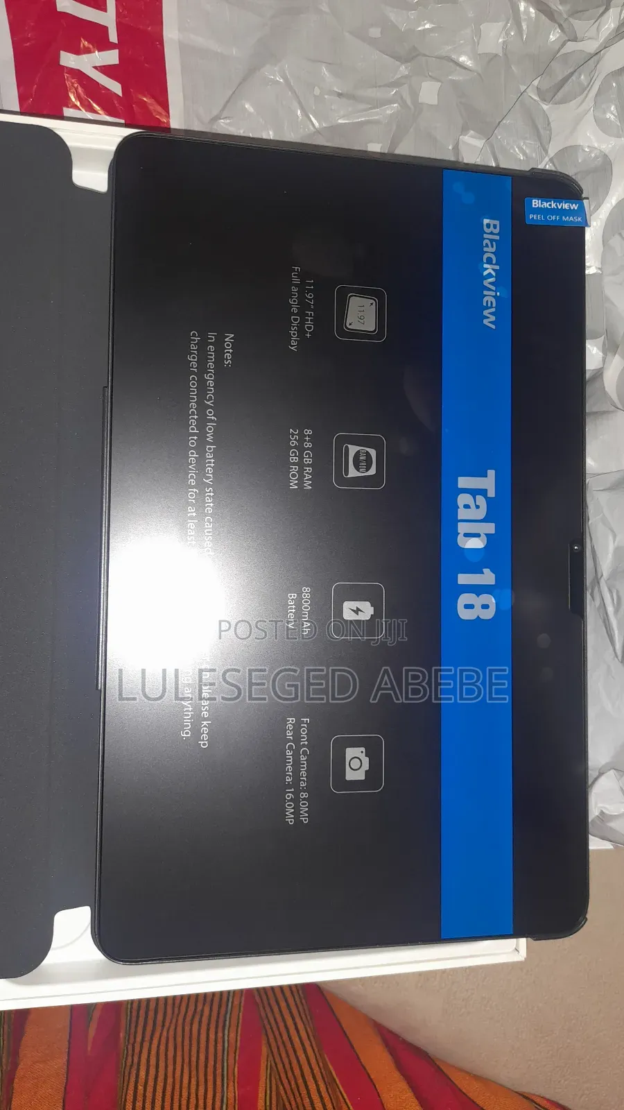 New Blackview Tab 15 256 GB Black