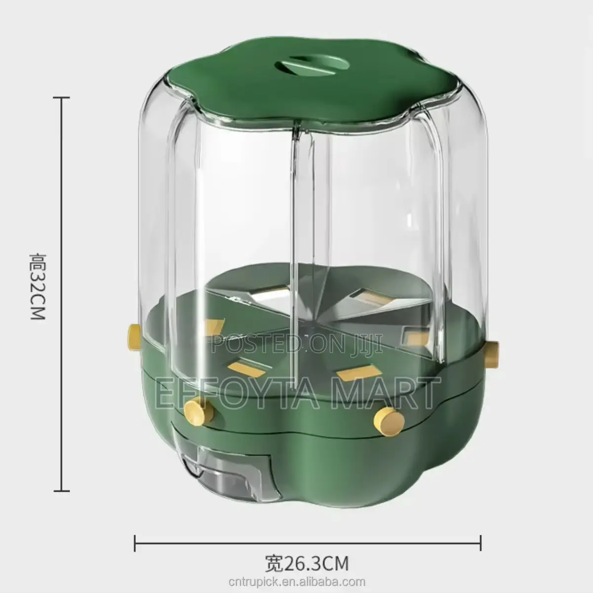 Rotary 6 in 1 Cereal Dispenser የጥራጥሬ ነገሮች ማስቀመጫ