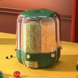 Rotary 6 in 1 Cereal Dispenser የጥራጥሬ ነገሮች ማስቀመጫ