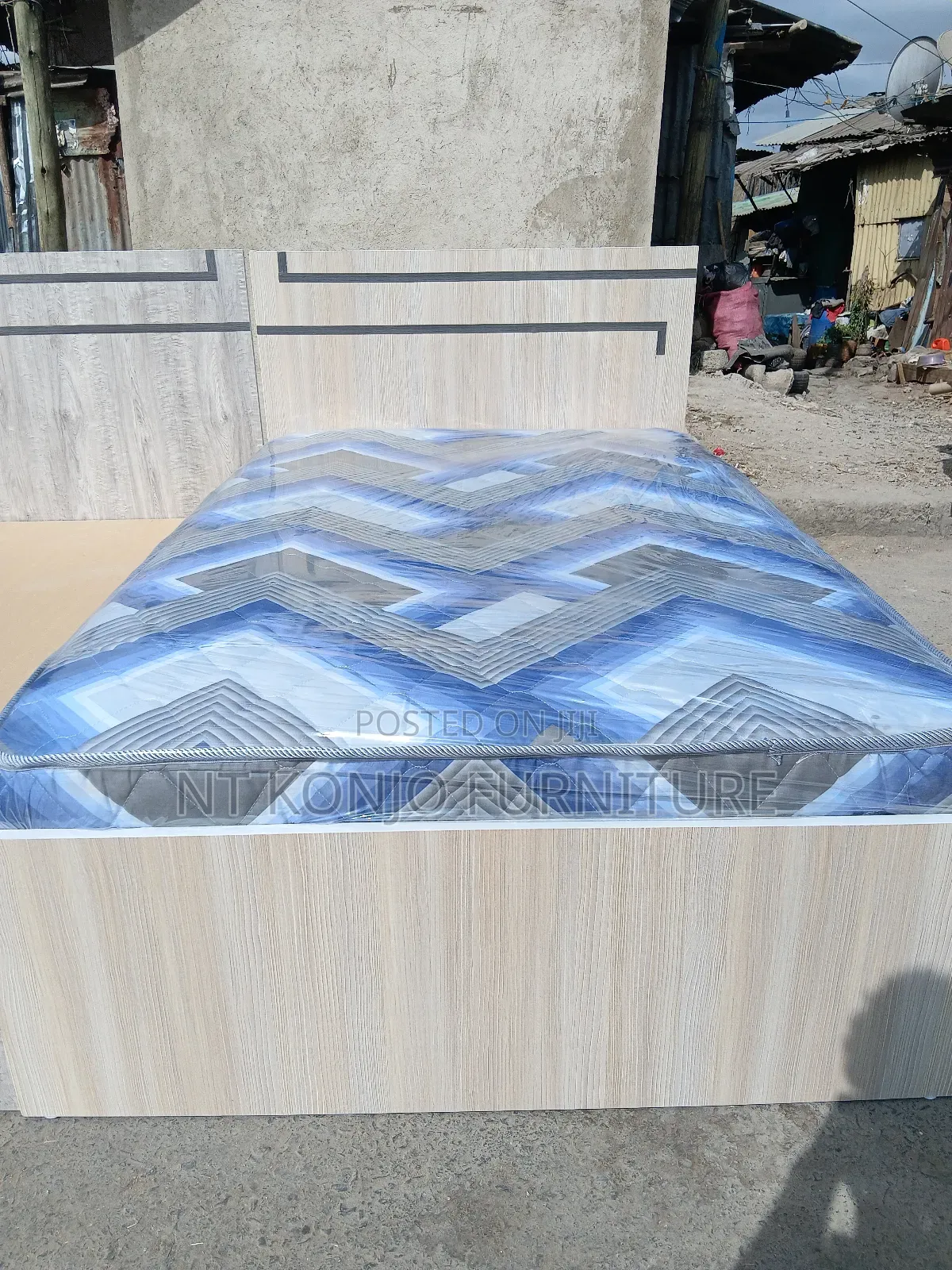 1.20 Meter Laminet Bed (ላሚኔት አልጋ) ከ ፍራሽ ጋር
