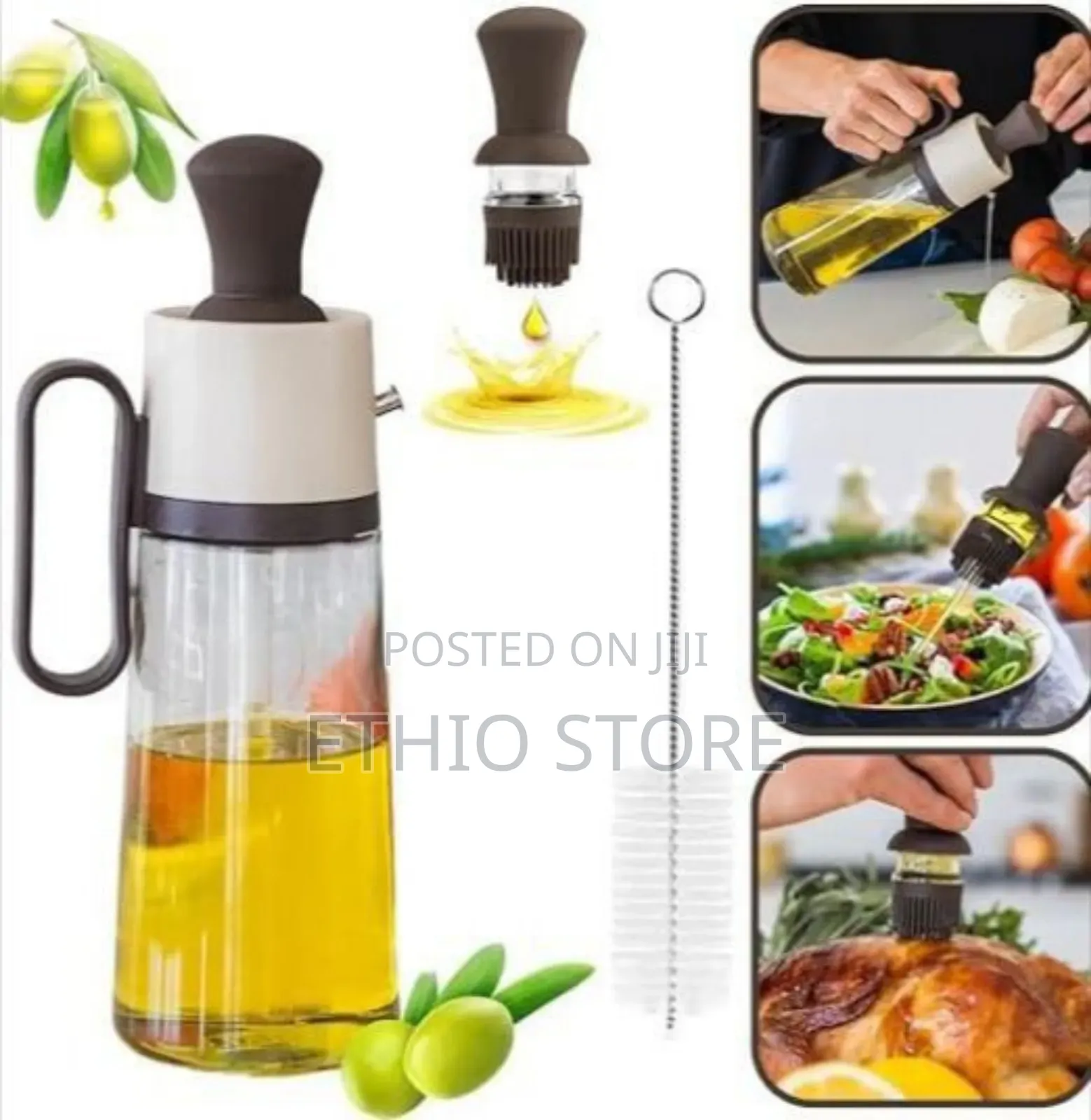 Intergrated Brushing and Pouring Seasoning Bottle