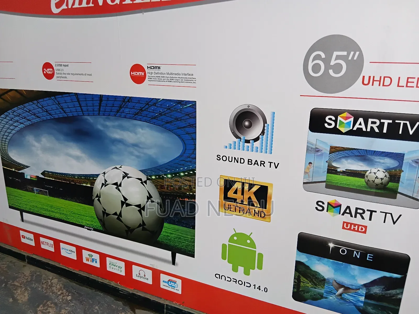 Emning Tek Tv New Brand65 Inch