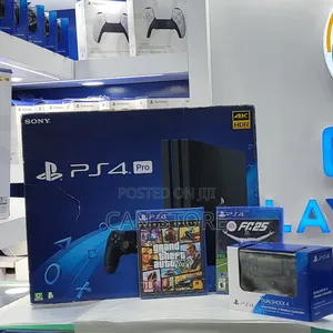(Playstation) Ps4pro With 2 Original Joystick Brand Sony ጌም እንጭናለን