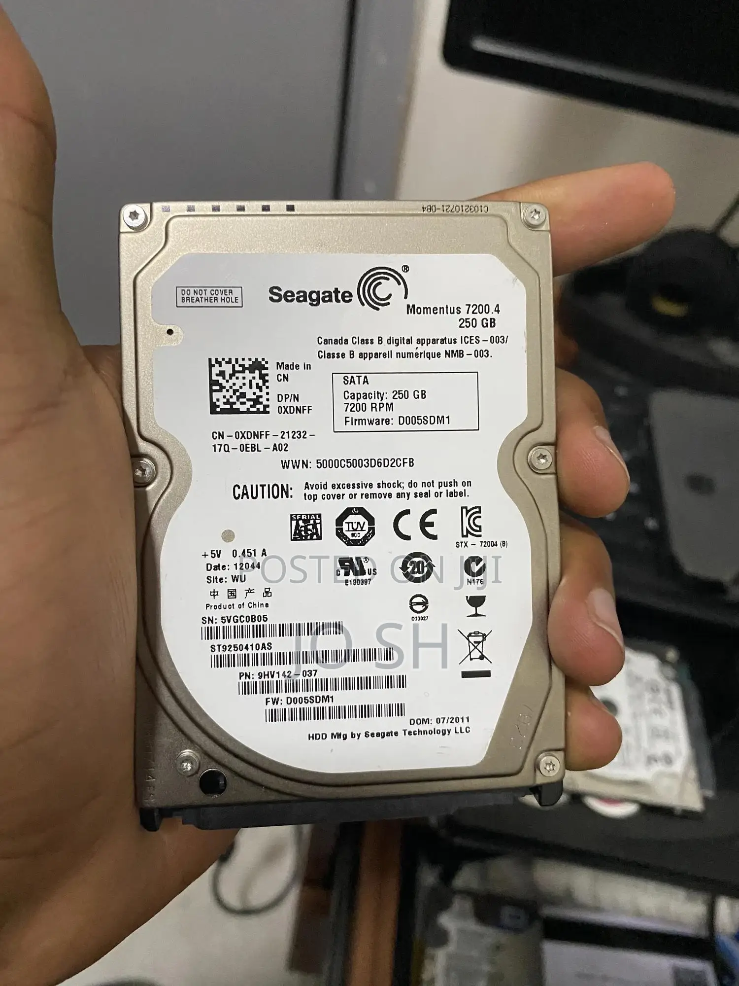 Seagate Momentus 7200.4 – 250gb