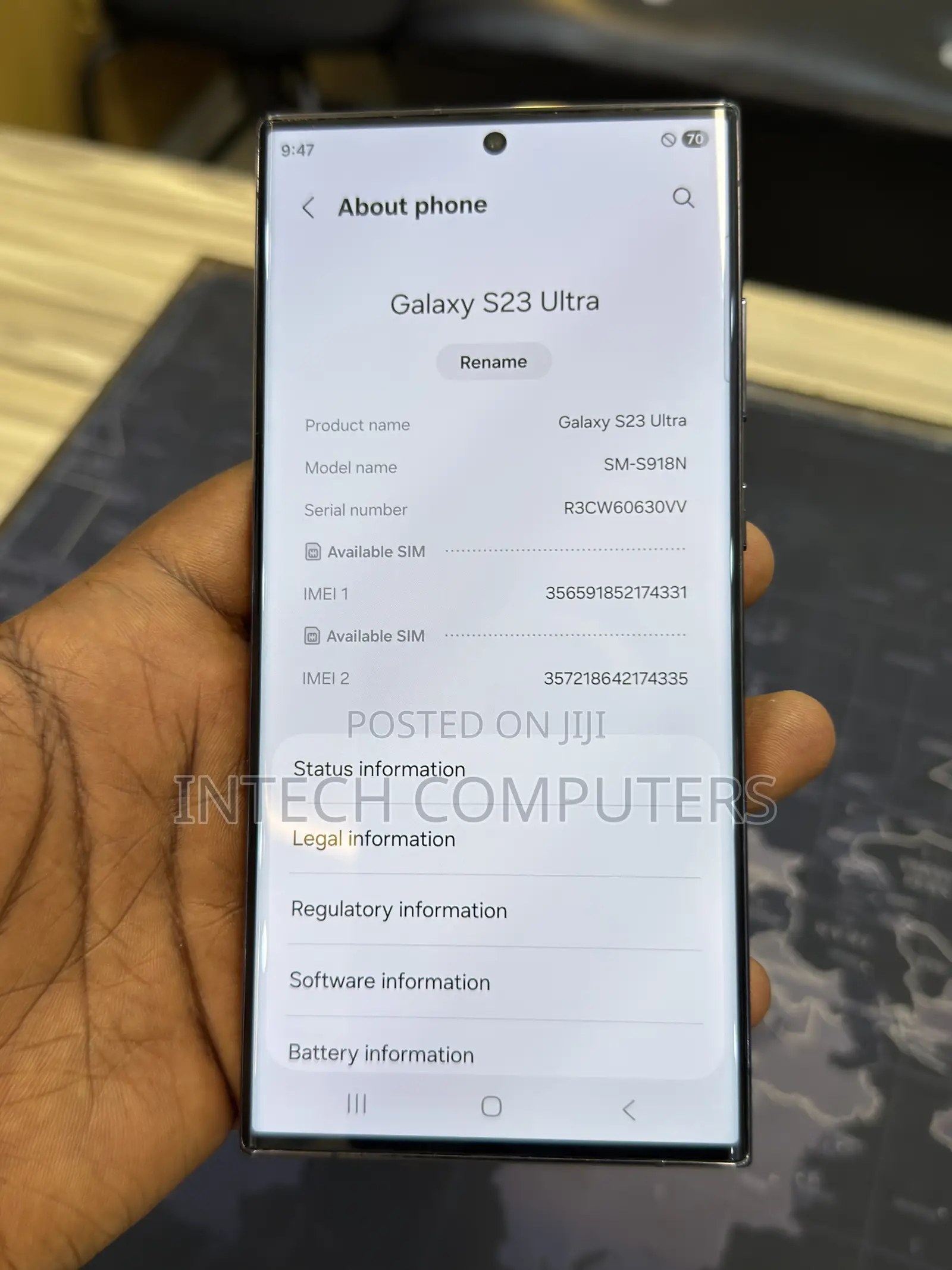 New Samsung Galaxy S23 Ultra 256 GB Black