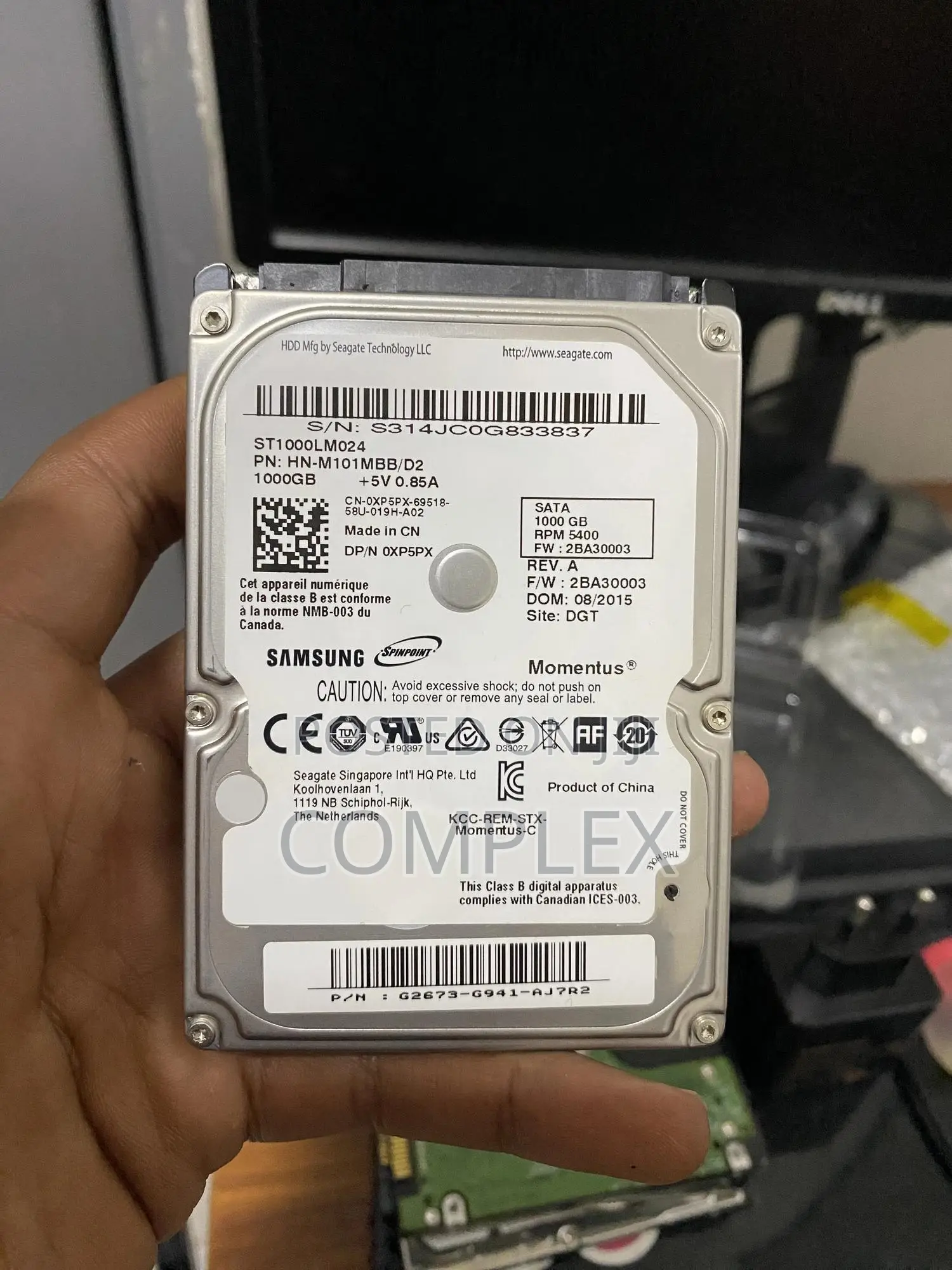 Samsung / Seagate Momentus – 1tb