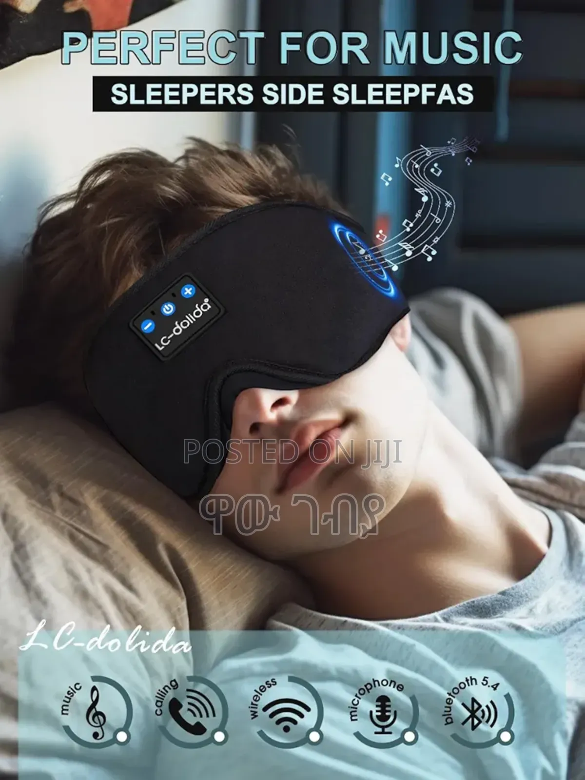 Lc-dolida Bluetooth Sleep Mask With Integrated Headphones