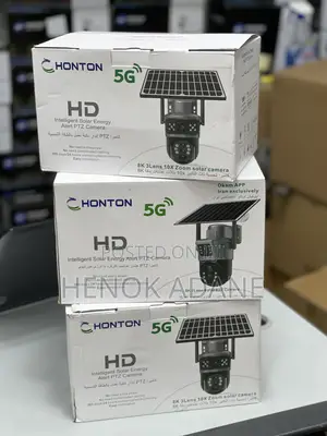 Honton Dual Lens 360 Degrees and Solar Panel Security Camera
