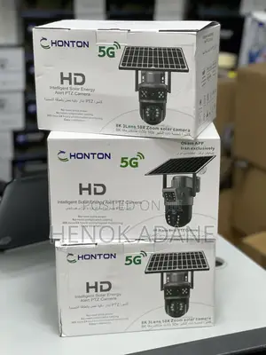 Honton Dual Lens 360 Degrees and Solar Panel Security Camera