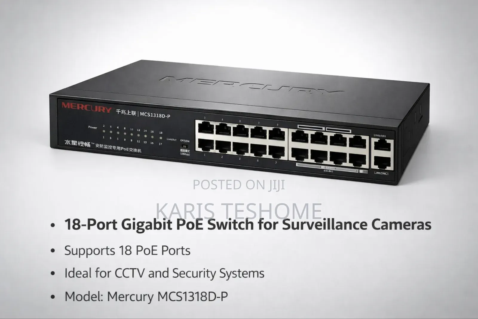 Poe Switch 16 + 2 Ports