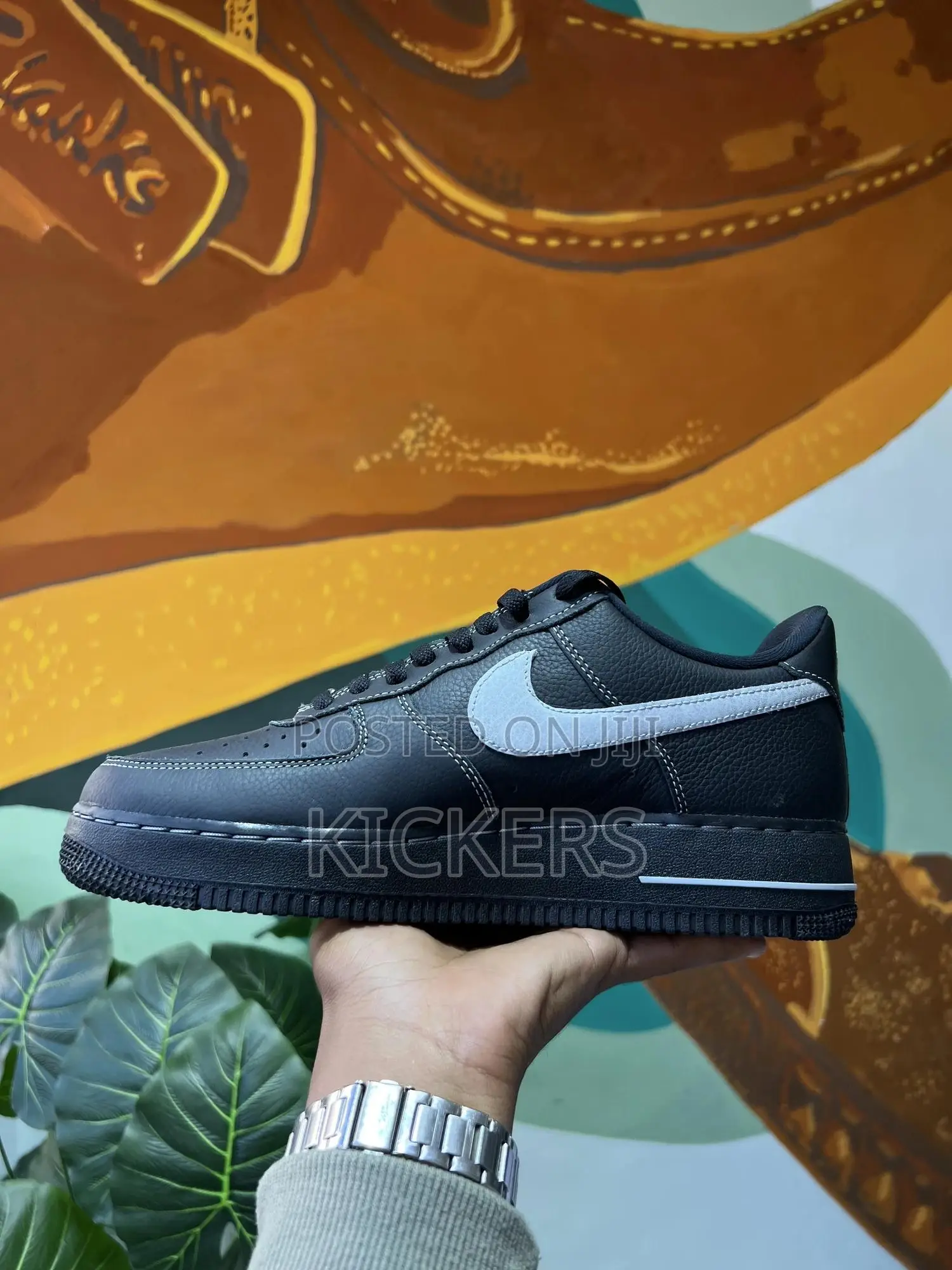 Nike Airforce Custom Black With Grey