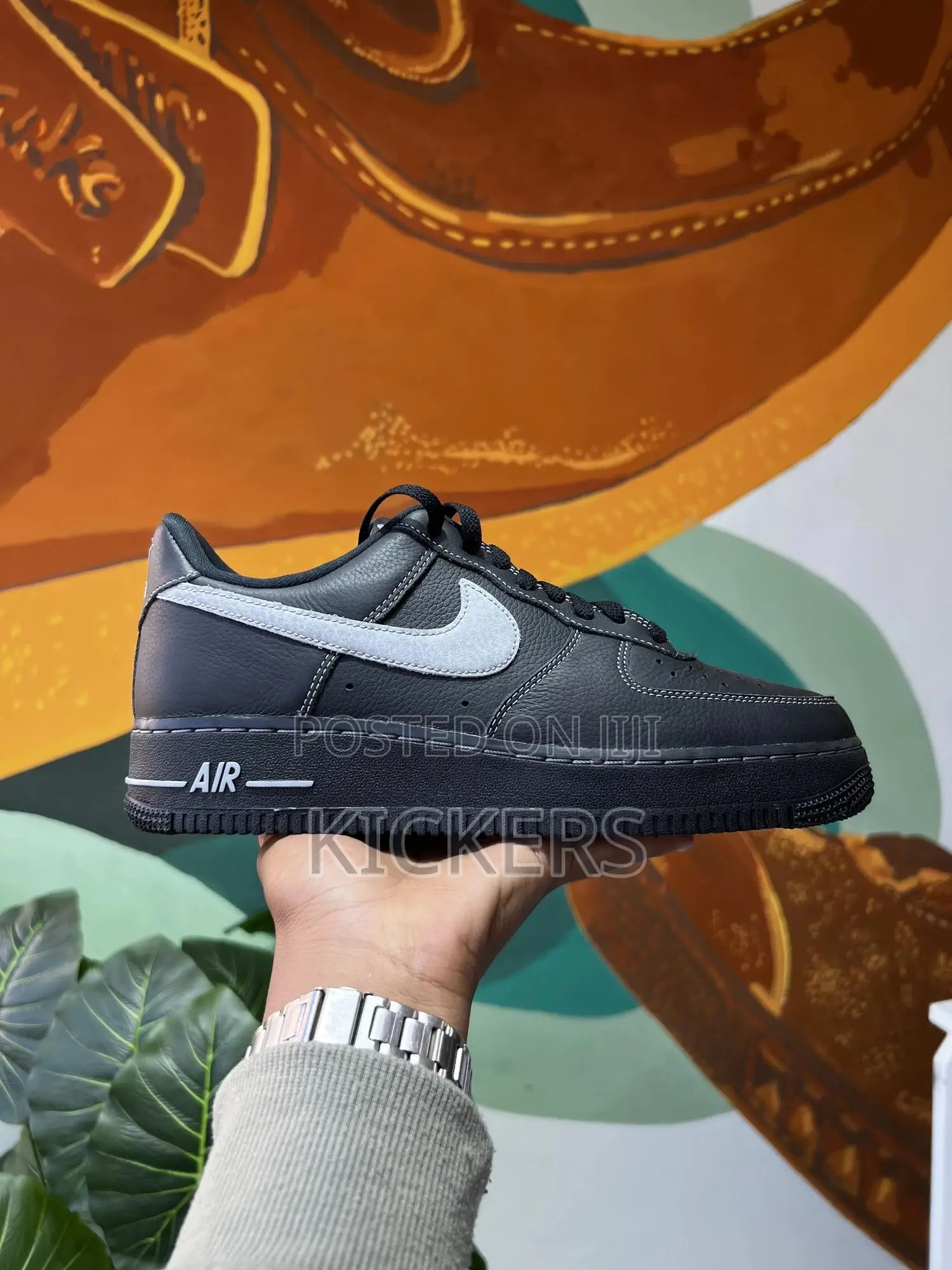Nike Airforce Custom Black With Grey
