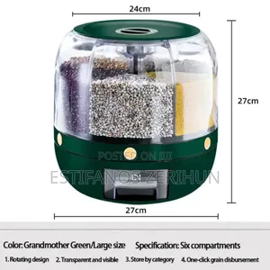 360° Rotating Rice Barrel