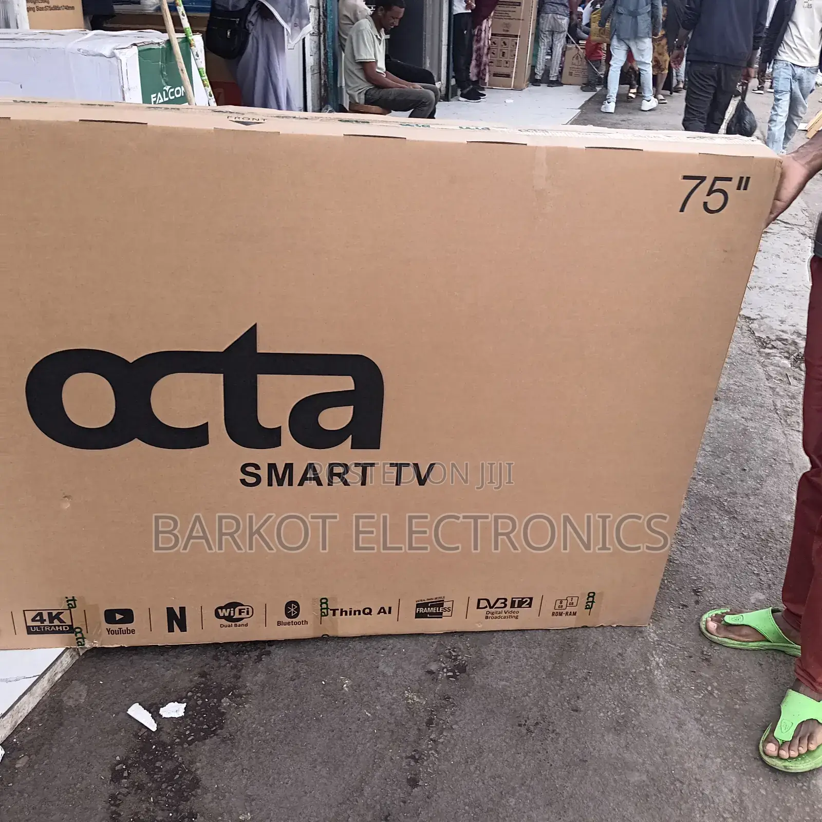 Octa Smart Tv 75 Inch Andraid Doubel Gelass Bord New 2025 Model