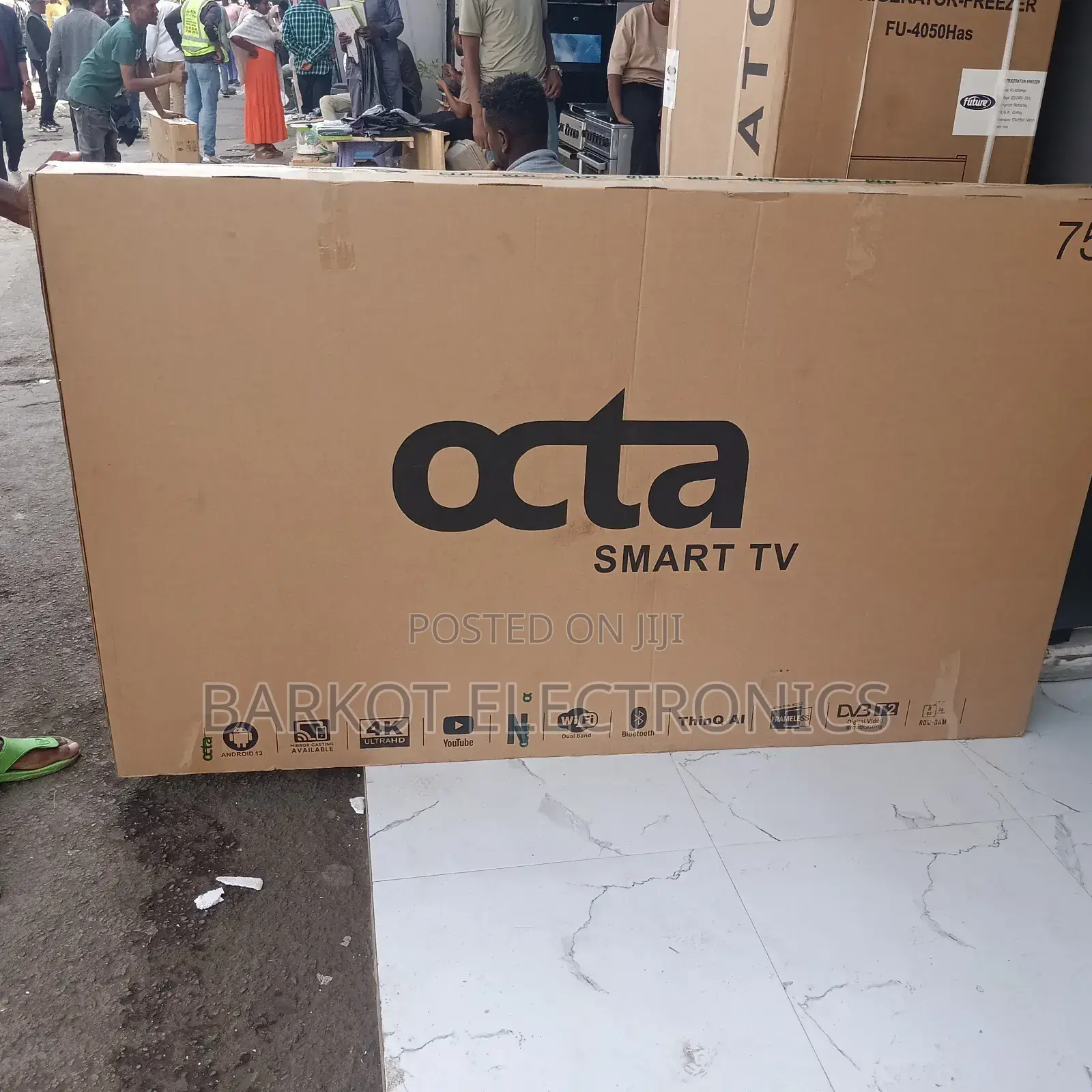 Octa Smart Tv 75 Inch Andraid Doubel Gelass Bord New 2025 Model