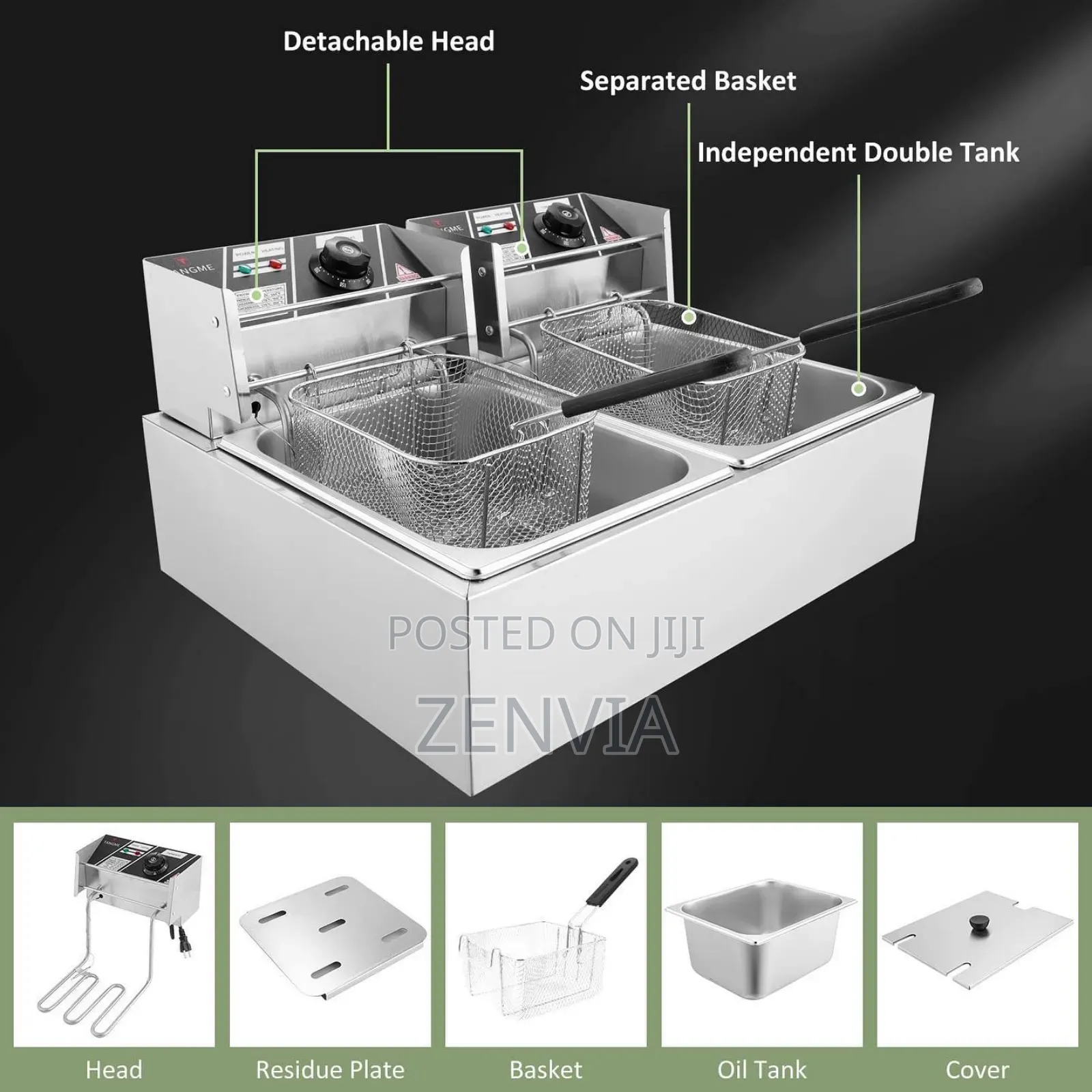 Nima Double Deep Fryer /🔴Free Delivery