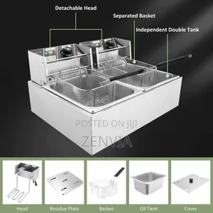 Nima Double Deep Fryer /🔴Free Delivery