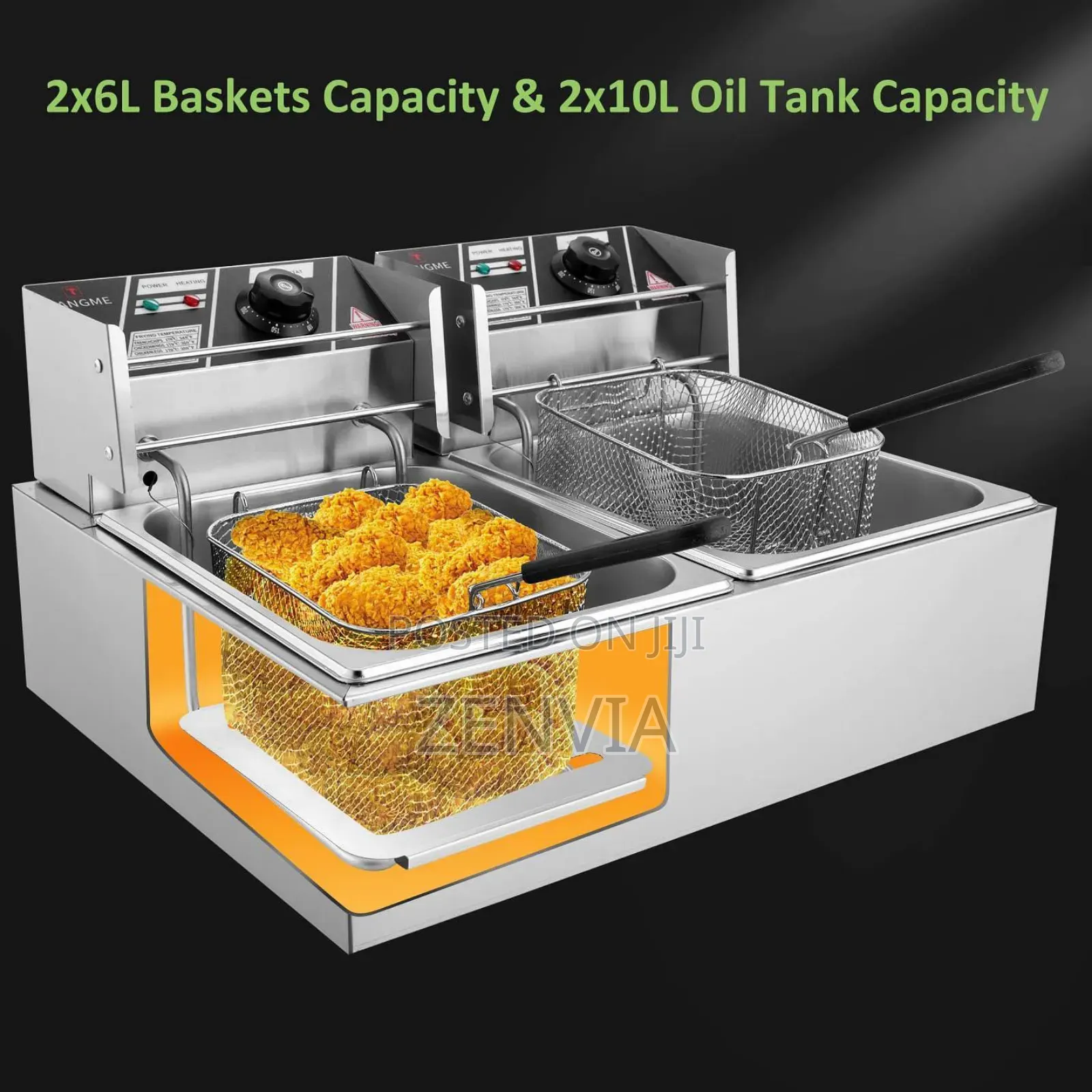 Nima Double Deep Fryer /🔴Free Delivery