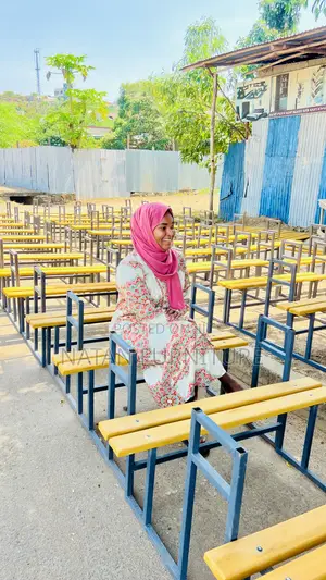 3-Student Combined School Desk Strong, Durable