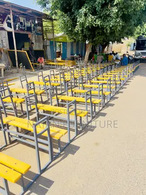 3-Student Combined School Desk Strong, Durable