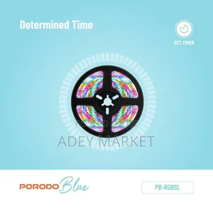 Porodo Blue Sound Reactive RGB Strip Light With Remote Control